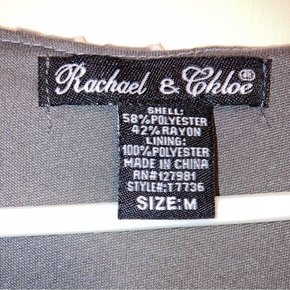 RACHAEL & CHLOE Gray & White Diagonal Ruffled Tank Top - Picture 3 of 5